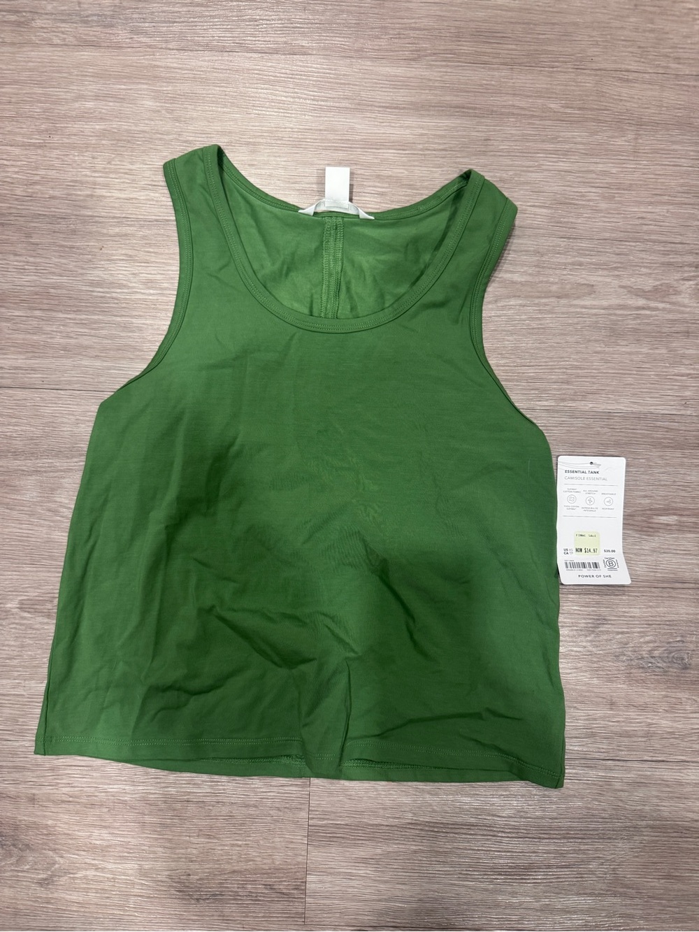Athleta Green Scoop-Neck Tank Top